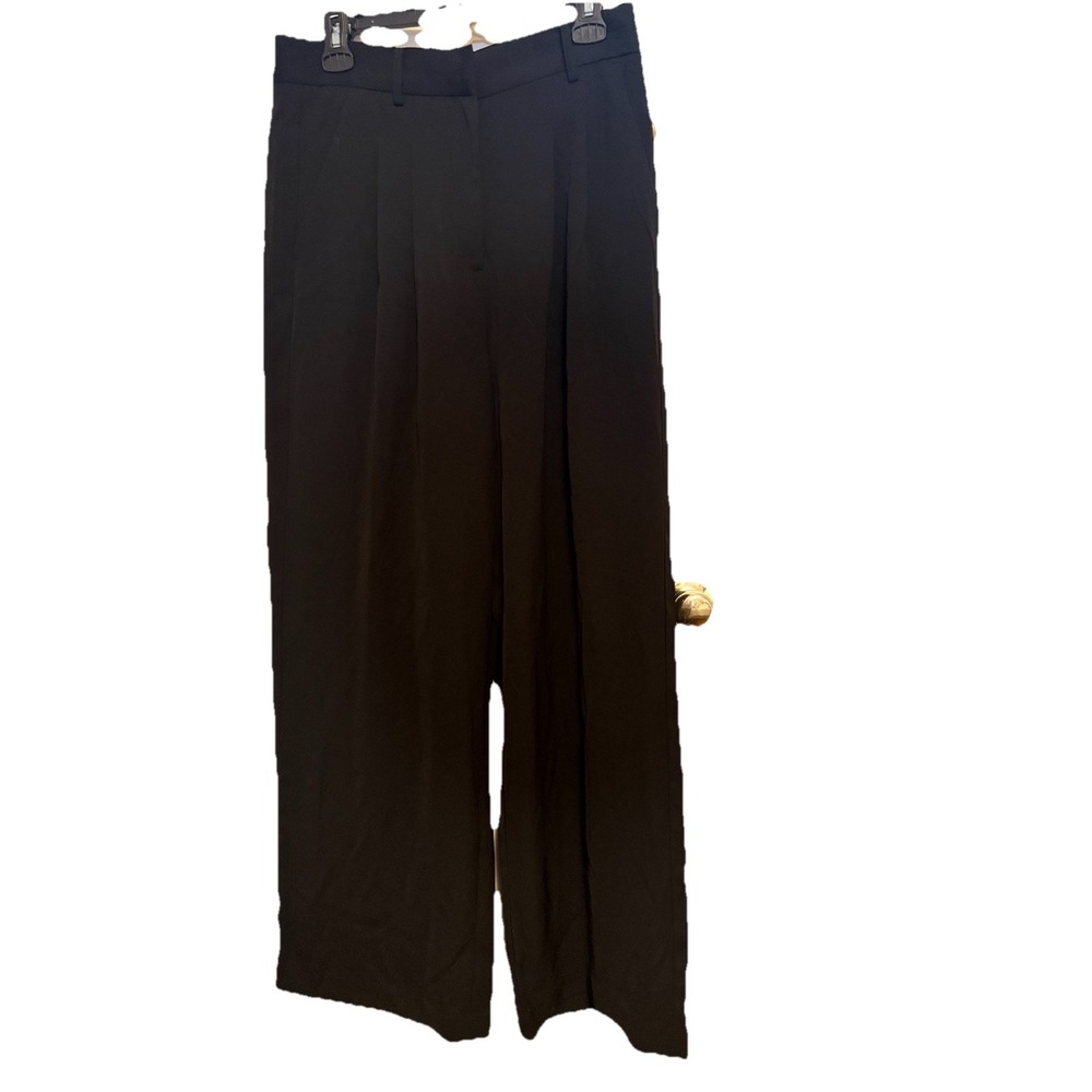 NWT French Connection Women's Wide Leg Trouser Color Black Size L